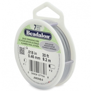 Beadalon stringing wire 7 strand 0.46mm Argenté satiné
