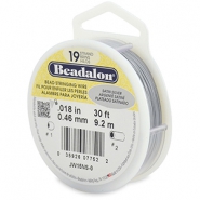 Beadalon stringing wire 19 strand 0.46mm Argenté satiné