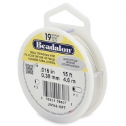 Beadalon stringing wire 19 strand 0.38mm Argenté