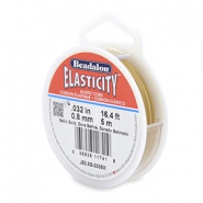 Beadalon Elastic Stringing Wire 0.8mm 5 metre Doré satiné