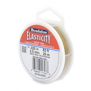 Beadalon Elastic Stringing Wire 0.5mm 25 metre Doré satiné
