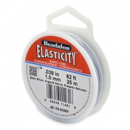 Beadalon Elastic Stringing Wire 1.0mm 25 metre Argenté satiné