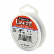 Beadalon Elastic Stringing Wire 0.8mm 25 metre Argenté satiné