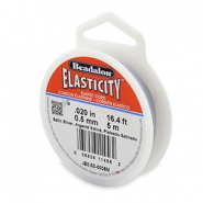 Beadalon Elastic Stringing Wire 0.5mm 5 metre Argenté satiné