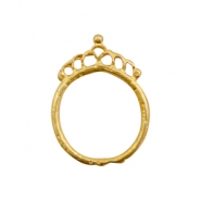 Breloques en métal TQ anneau 26mm avec couronne doré (sans nickel)