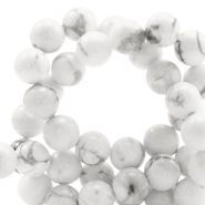 Pierres naturelles Magnésite 6mm Blanc-gris
