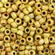 Perles de rocailles Miyuki 6/0 Opaque picasso yellow 6-4512