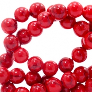 Pierres naturelles Calcite avec effet marbré 8mm Rouge rubis