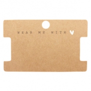 Cartes à bijoux "Wear Me with ♥" marron