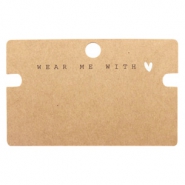 Cartes à bijoux "Wear Me with ♥" marron