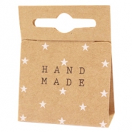 Cartes à bijoux "Handmade" marron