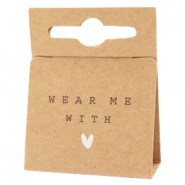 Cartes à bijoux "Wear Me with ♥" marron
