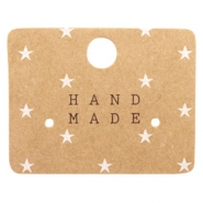Cartes à bijoux "Handmade" marron