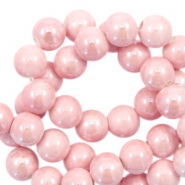 Perles en céramique 6mm rose