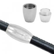 Apprêts en acier inox fermoir aimanté Ø5mm Argenté antique