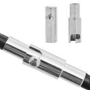 Apprêts en acier inox fermoir aimanté Ø2mm Argenté antique
