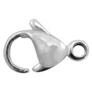Apprêts en acier inox fermoir mousqueton 11mm argenté antique