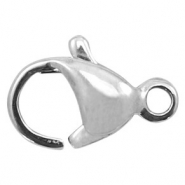 Apprêts en acier inox fermoir mousqueton 10mm argenté antique