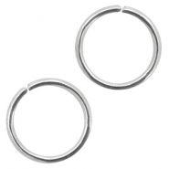 Apprêts en acier inox anneau brisé 10mm Argenté antique