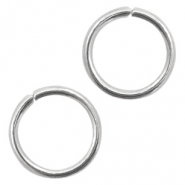 Apprêts en acier inox anneau brisé 8mm argenté antique