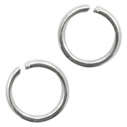 Apprêts en acier inox anneau brisé 5mm argenté antique