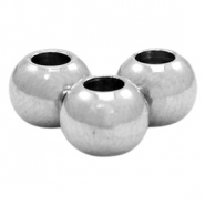 Perles en acier inox 3mm argenté antique