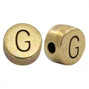 Perles alphabet en métal DQ lettre G bronze antique (sans nickel)
