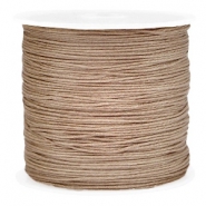 Fil macramé 0.8mm greige clair-marron