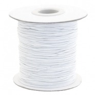 Fil &eacute;lastique color&eacute; 1mm blanc