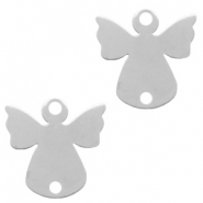 Breloques en acier inox intercalaire ange Argenté
