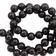 Pierres naturelles Calcédoine (Onyx et Agate) 8mm Noir