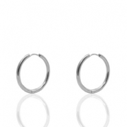 Appr&ecirc;ts en acier inox cr&eacute;oles 14mm Argent&eacute;