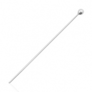 Argent 925 apprêts clous à tête boule 35mm Argent