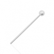 Argent 925 apprêts clous à tête boule 20mm Argent
