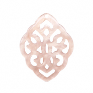 Pendentifs en résine losange baroque Rose délicat