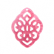 Pendentifs en résine losange baroque Rose moelleuse
