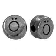 Perles lettres en métal DQ Ö Argenté anthracite (sans nickel)