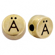 Perles lettres en métal DQ Ä Bronze antique (sans nickel)