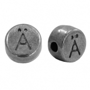 Perles lettres en métal DQ Ä Argenté anthracite (sans nickel)