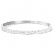 Bracelets en acier inox serpent Argent&eacute;