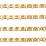 Apprêts en acier inox chaîne maille jaseron 3mm Doré