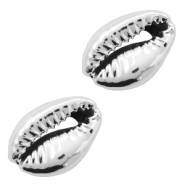 Perles coquillage specials Cauri Argenté antique
