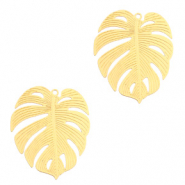 Pendentifs bohèmes feuille tropicale Doré (sans nickel)