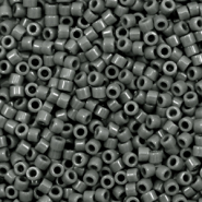 Perles Miyuki délicas 11/0 Duracoat opaque dyed charcoal grey DB-2368