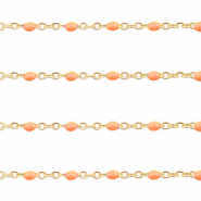 Apprêts en acier inox chaîne maille jaseron 1mm Orange-doré