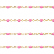 Apprêts en acier inox chaîne maille jaseron 1mm Rose-doré