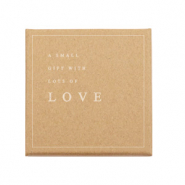 Boîte écrin à bijoux 'A small gift with lots of LOVE' Marron
