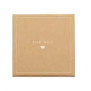 Boîte écrin à bijoux 'for you ♥' Marron