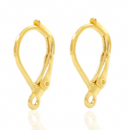 Apprêts en métal TQ boucles d'oreilles dormeuses avec anneau Doré