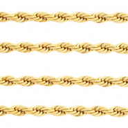 Apprêts en acier inox chaîne maille jaseron twist doré